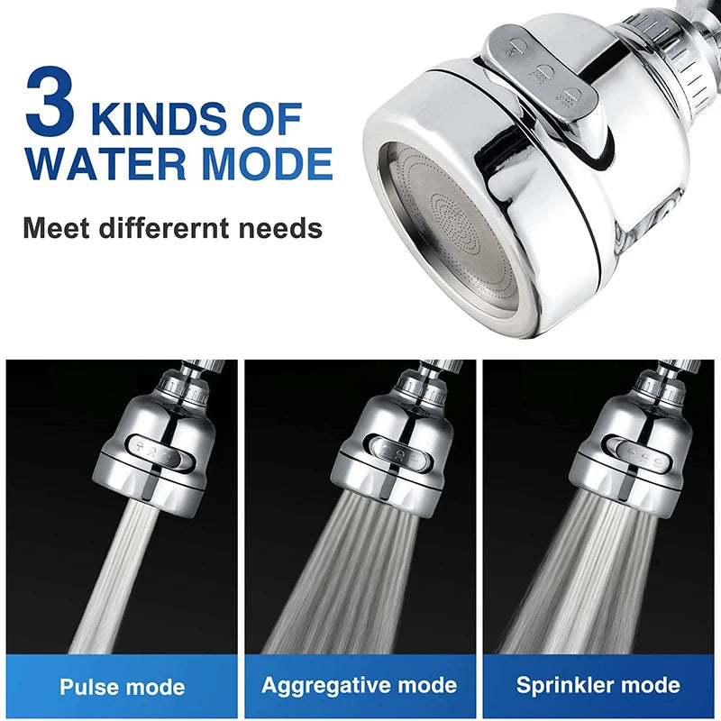 VEHHE Adjustable Swivel Kitchen Faucet 360 Degree Aerator Sprayer Filter Nozzle Diffuser Water Saving Bath Faucet Connector