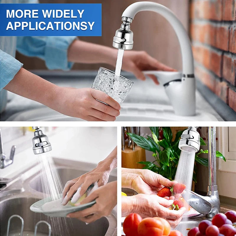 VEHHE Adjustable Swivel Kitchen Faucet 360 Degree Aerator Sprayer Filter Nozzle Diffuser Water Saving Bath Faucet Connector