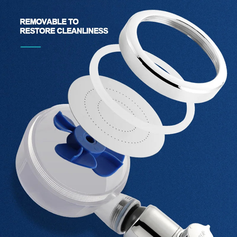 VEHHE New Arrival Turbocharge SPA Shower Head High Pressure Water Saving Showerhead Bathroom Accessory Filter Shower supercharged flow
