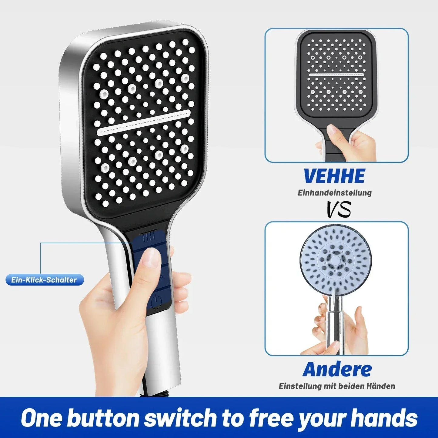 VEHHE® Rainfall 7 Modes Massage Shower Head