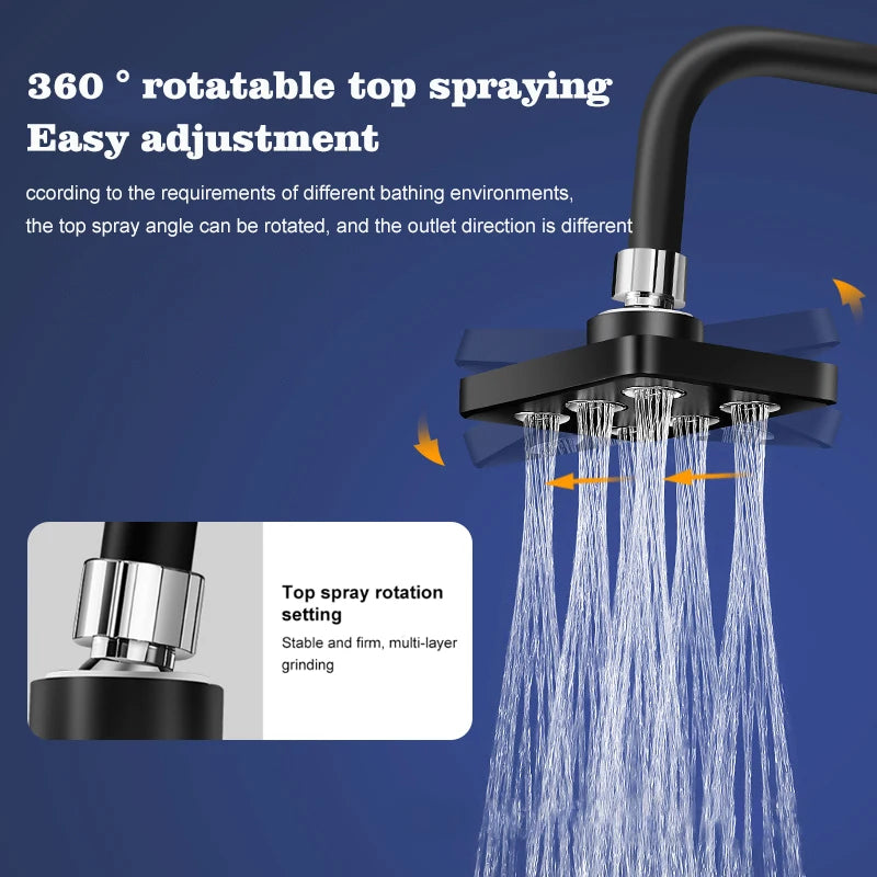 VEHHE Mini High Pressure Rainshower Magic Water Flow Rainfall Shower Head Water- saving Shower Bathroom Accessories