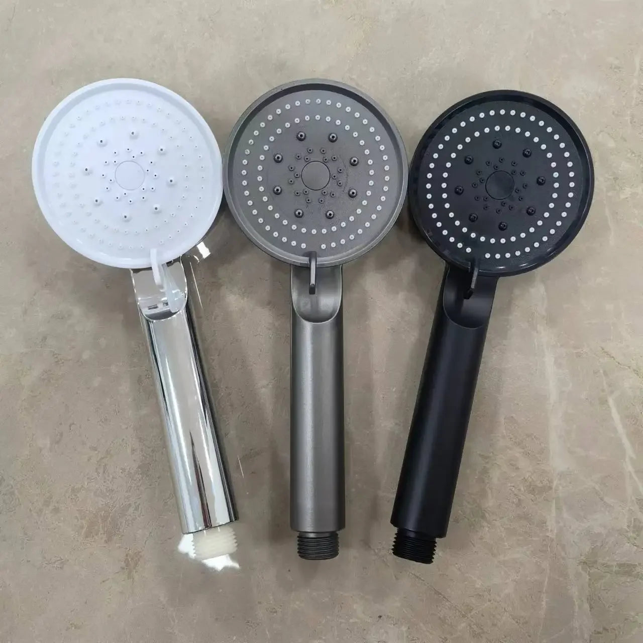 VEHHE 5 Modes Adjustable Black/Silver/Grey Bath Shower Head Head High Pressure Water Saving Showerhead Bathroom Accessories