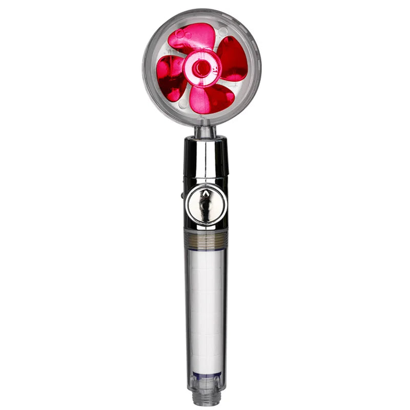 VEHHE Propeller Driven Handheld Shower Head High Pressure Water Saving Premium Turbocharged for Bathroom Accessaries Shower
