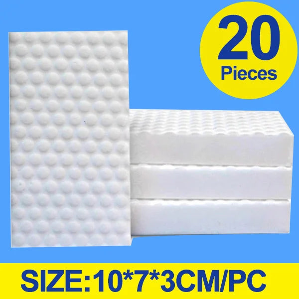 VEHHE 20 PCS Magic Compressed Sponge Eraser Cleaner Kitchen Accessory Tool Melamine Sponge Dish Washing Brush Cleaning