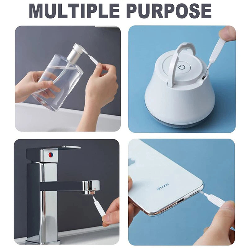 VEHHE 10 Pcs Shower Nozzle Cleaning Brushes Kitchen Faucet Cleaning Mobile Phone Socket Gap Anti-Clogging Cleaning Brush