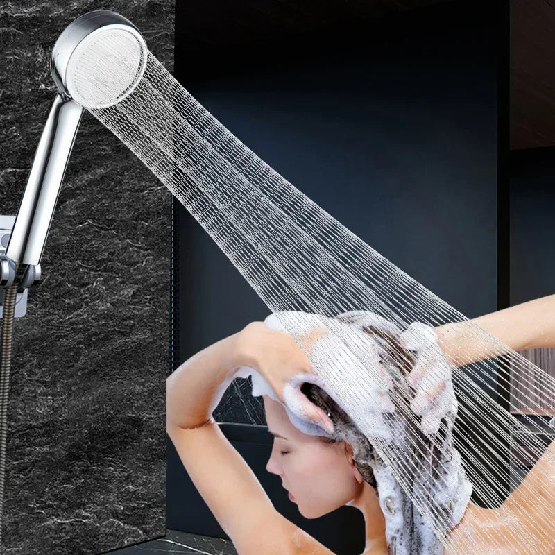 VEHHE High Pressure Water Saving Rainfall Shower Head Bathroom Accessories ABS Chrome Holder Showerhead Bathroom Accessories