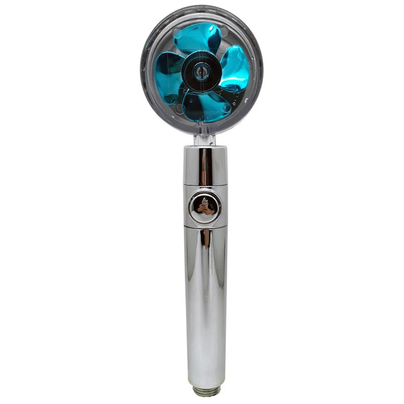 VEHHE Propeller Driven Handheld Shower Head High Pressure Water Saving Premium Turbocharged for Bathroom Accessaries Shower