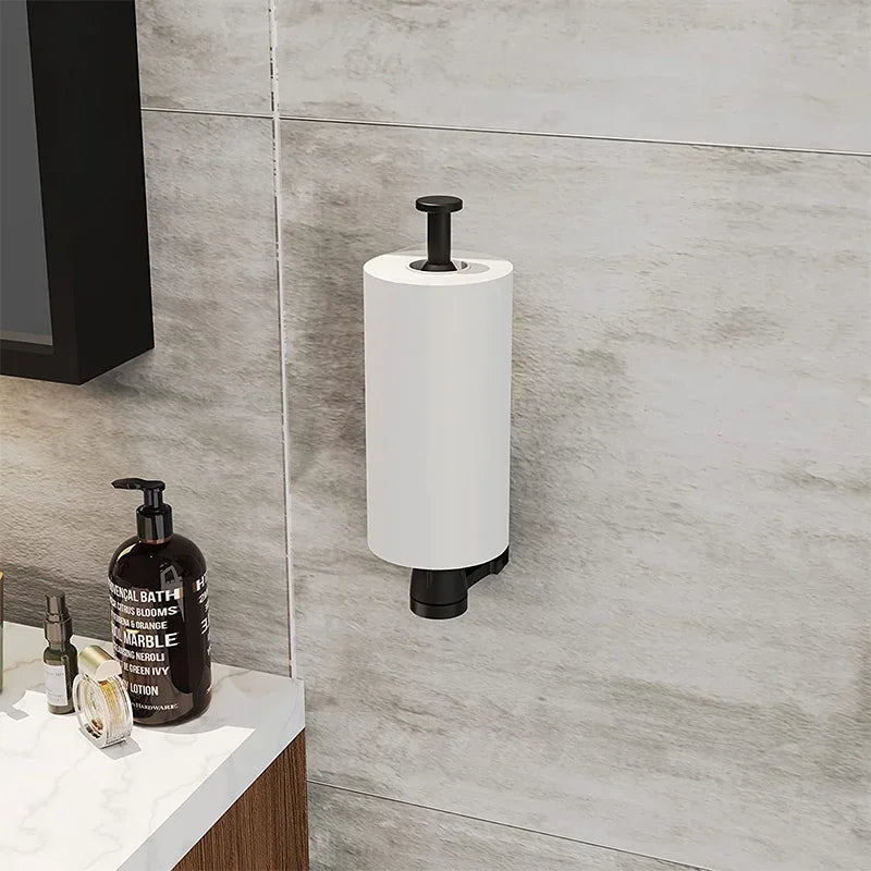 Vehhe New Toilet Paper Holder Kitchen Stainless Steel Tissue Paper Holder with Damping Effect Bathroom Single Hand Operate Racks