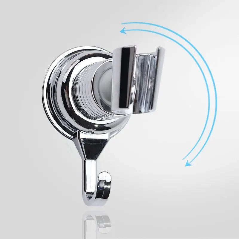 VEHHE Electroplate Robe Hooks Wall Mounted Shower Head Holder Rustproof Suction Cup Head Clothes Hook