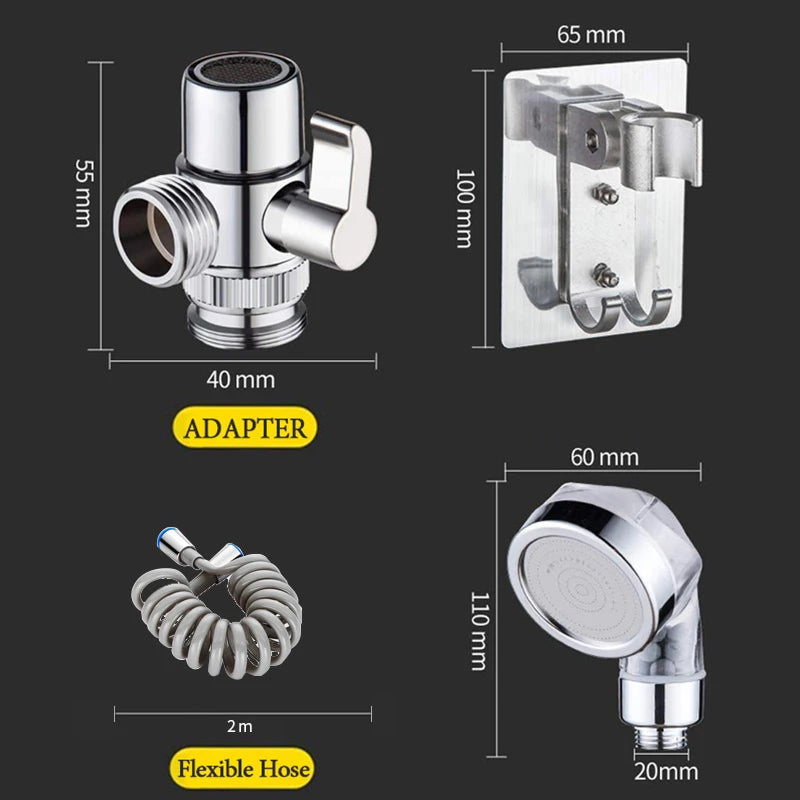 Vehhe SPA Portable Hair Salon Shampoo Adapter Shower Head High Pressure Barbershop Water Saving Bath with Anion Filter Balls