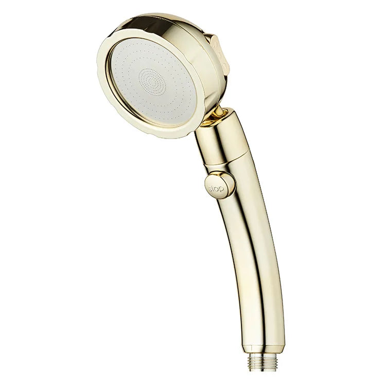 Vehhe plating 3 modes with Switch button shower head Plating Adjustable bathroom handled newly high pressure shower head