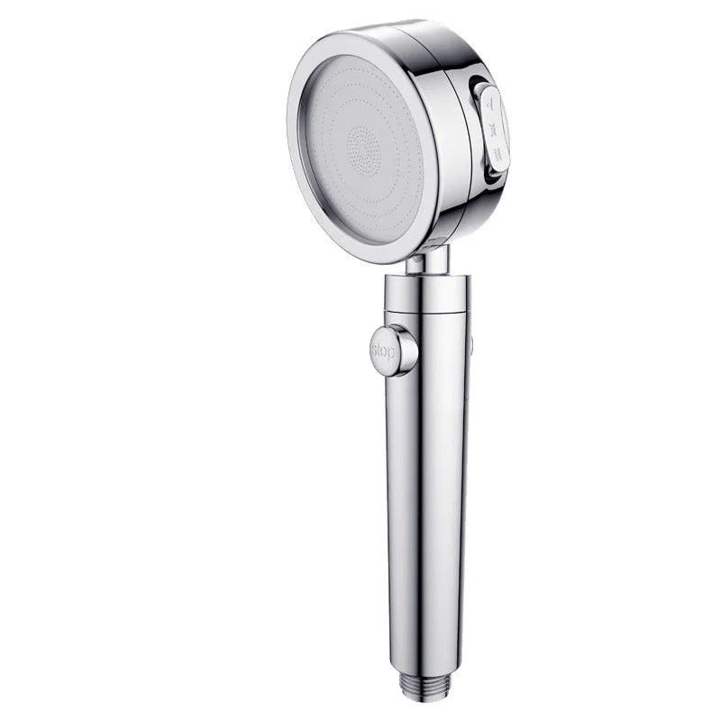 Vehhe plating 3 modes with Switch button shower head Plating Adjustable bathroom handled newly high pressure shower head