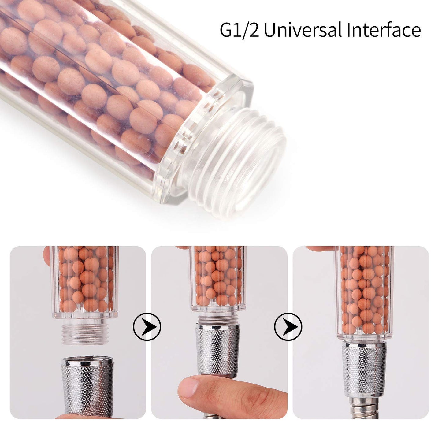 3 Modes Handheld Shower Head Filtration Water Purify Soften Water