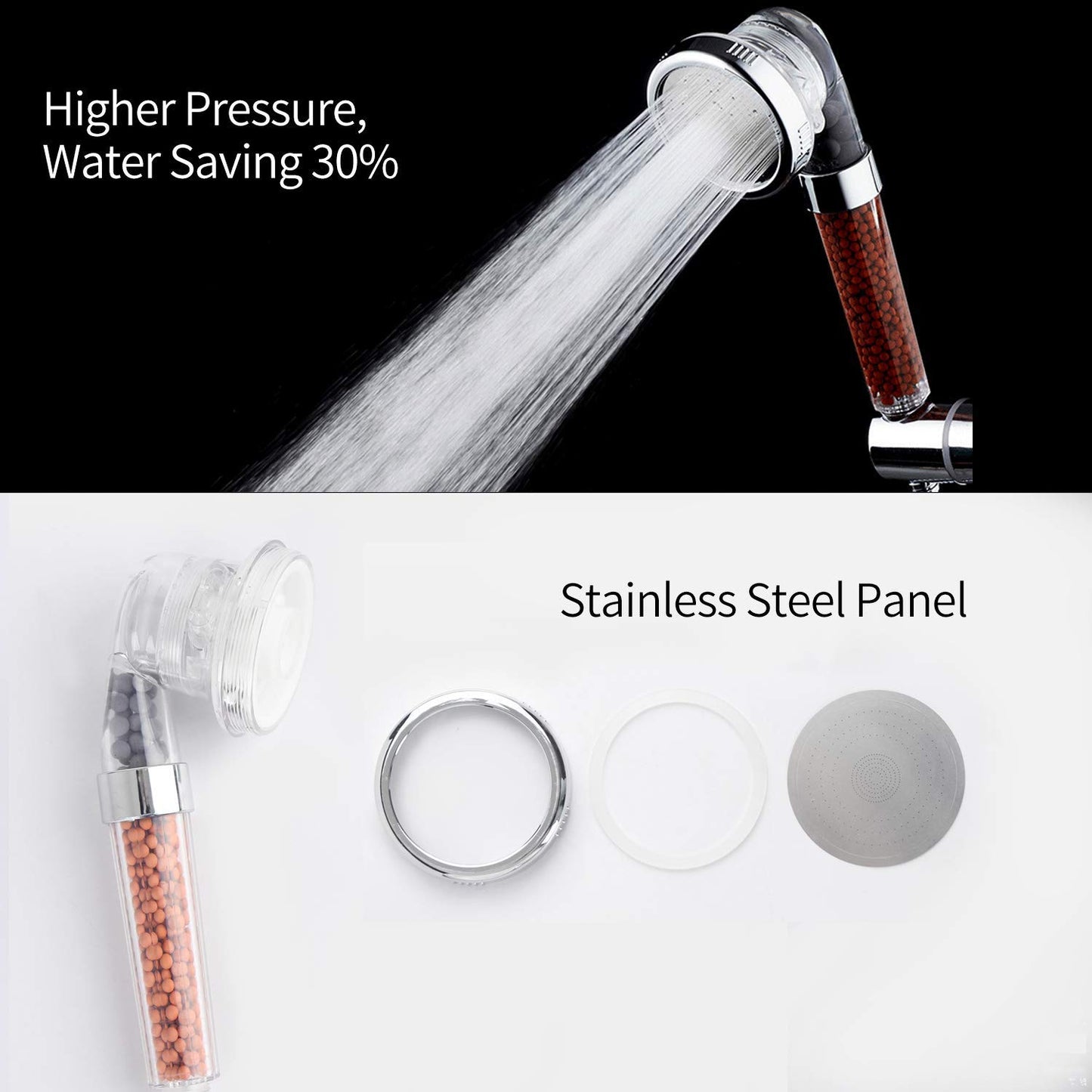 3 Modes Handheld Shower Head Filtration Water Purify Soften Water