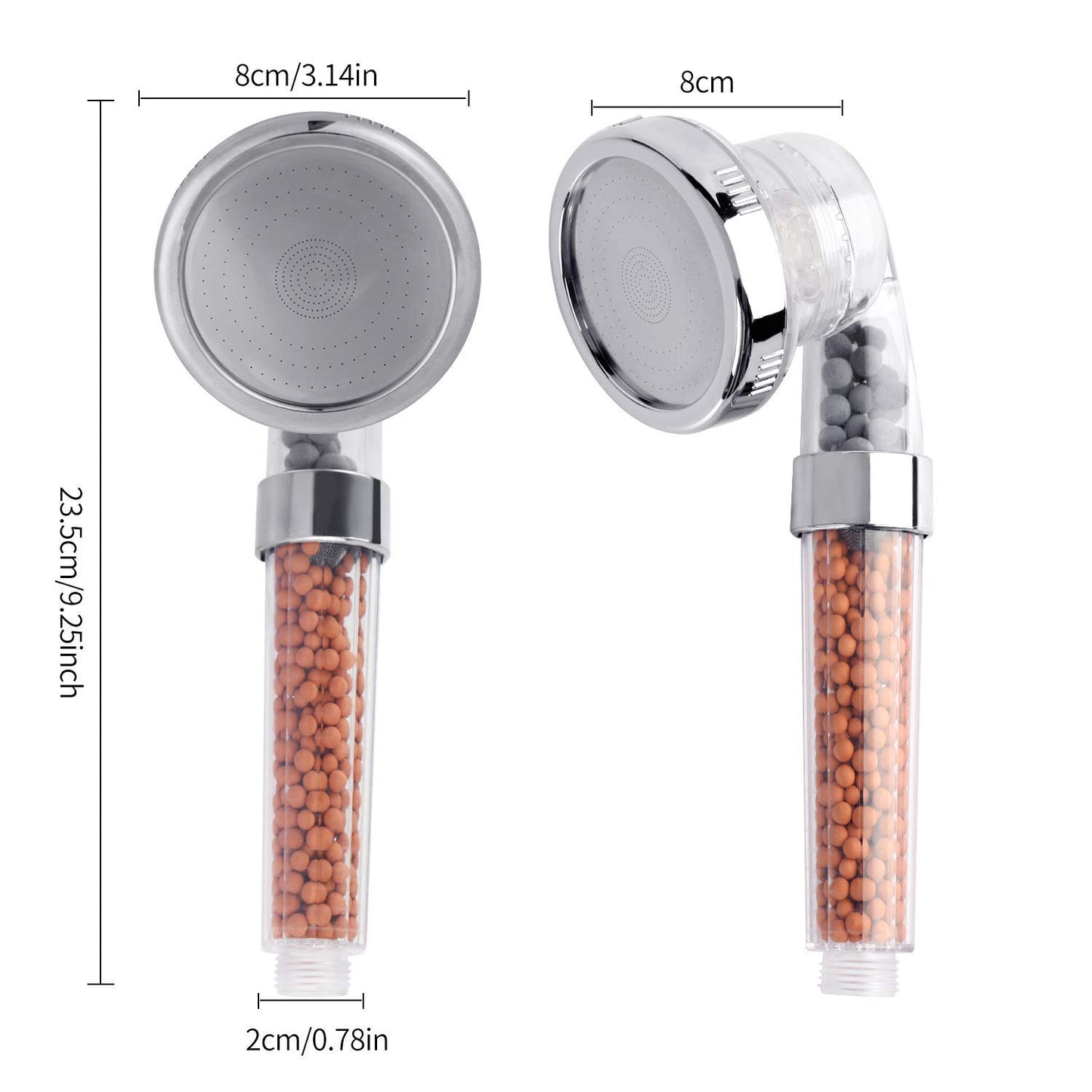 3 Modes Handheld Shower Head Filtration Water Purify Soften Water
