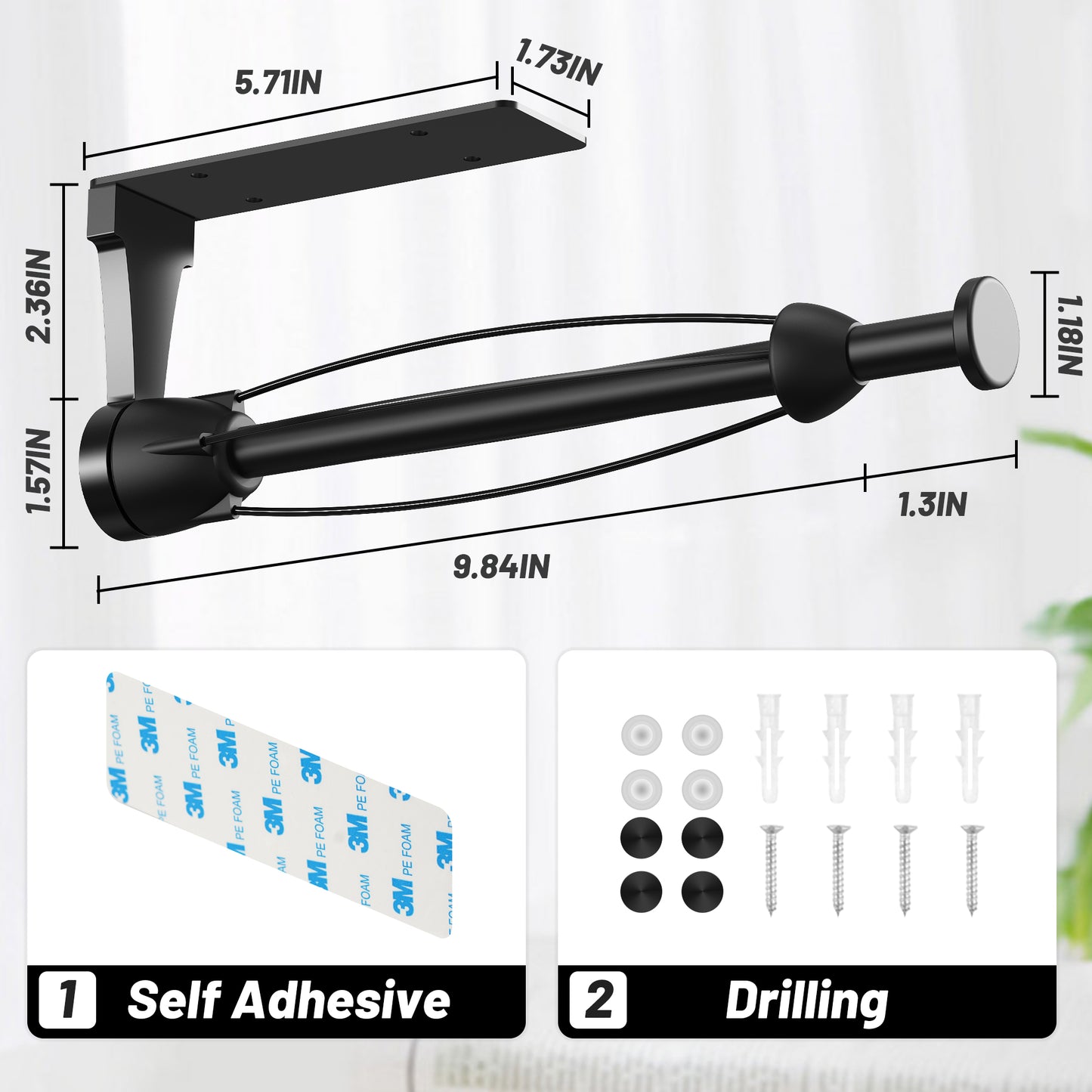 VEHHE Kitchen Towel Holder with Damping Effect One-hand Operable Kitchen Roll holder Easy to Install