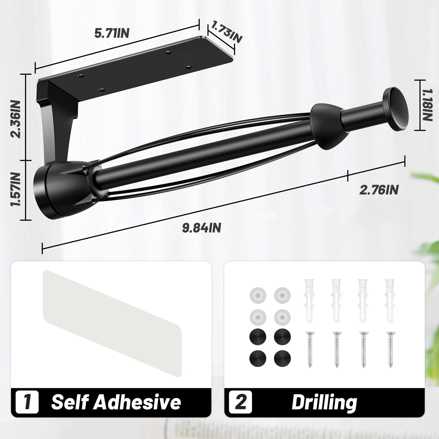 VEHHE Kitchen Towel Holder with Damping Effect One-hand Operable Kitchen Roll holder Easy to Install