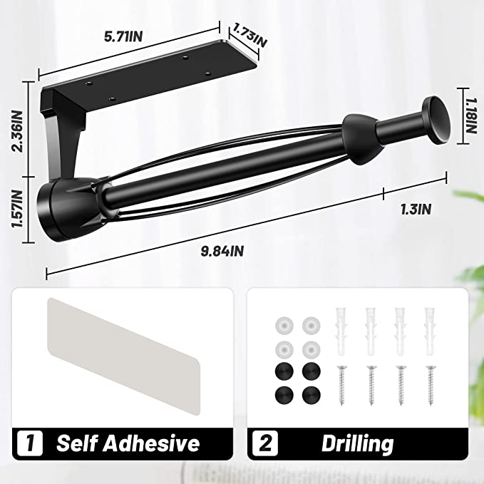 VEHHE Kitchen Towel Holder with Damping Effect One-hand Operable Kitchen Roll holder Easy to Install