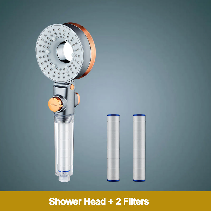 Double Sided Shower Head 3 Modes Adjustable Filtration Dechlorinated Filter Care for Skin Shower