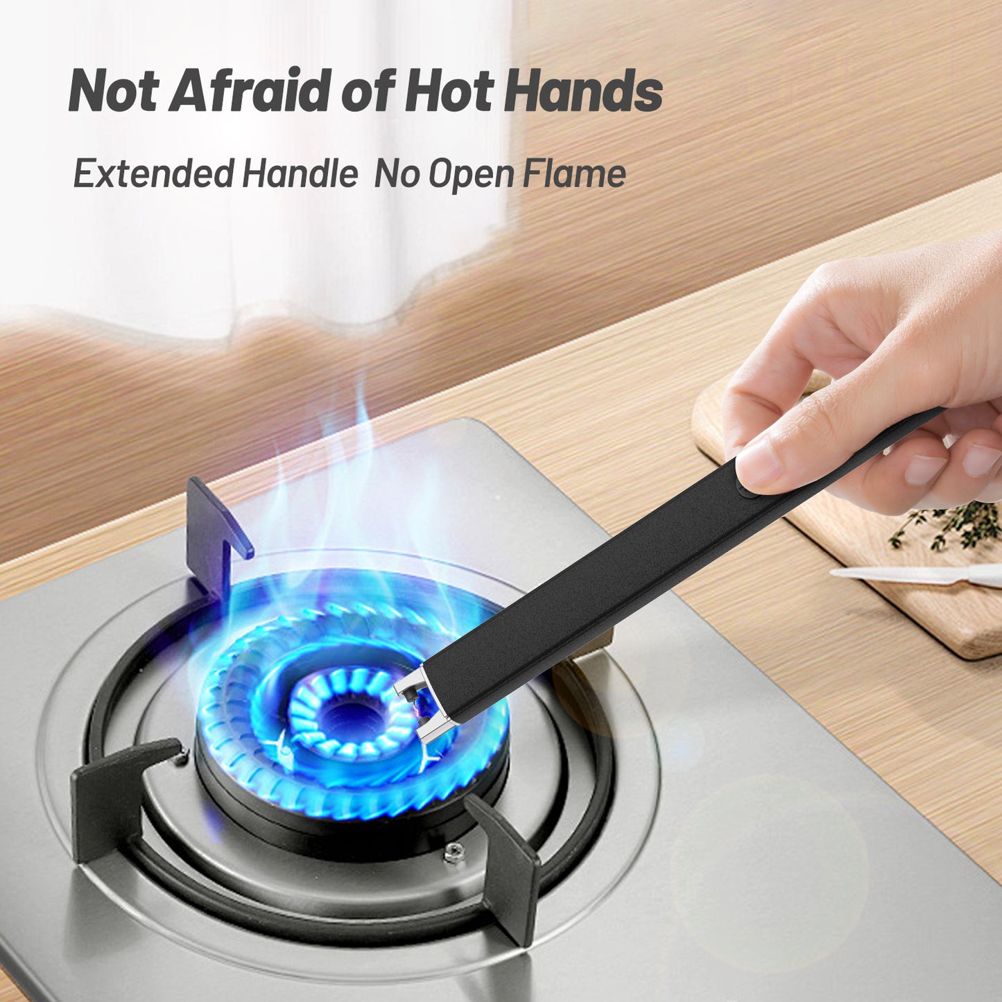VEHHE Windproof Pulse Electric Lighter – LED Display, Anti-False-Touch Lock, for Candle, BBQ, Camping & Festivals