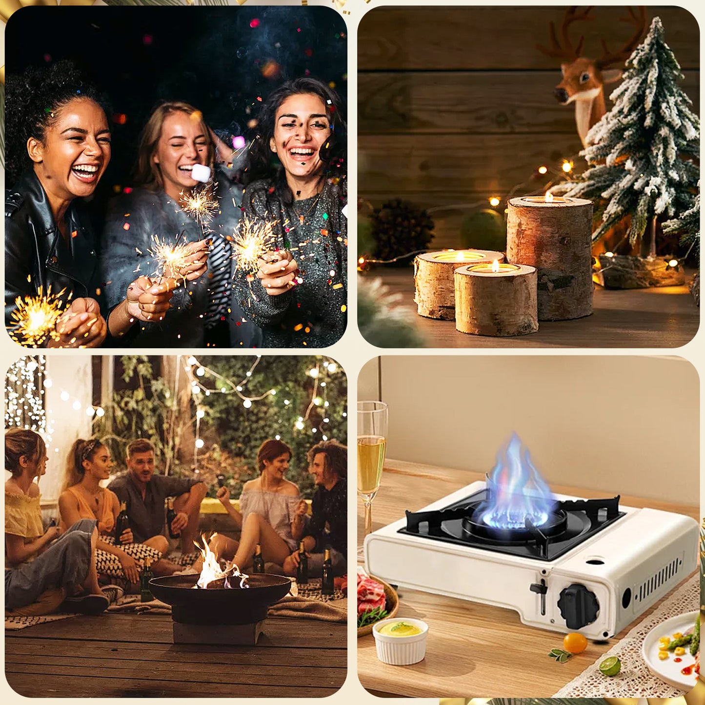 VEHHE Windproof Pulse Electric Lighter – LED Display, Anti-False-Touch Lock, for Candle, BBQ, Camping & Festivals