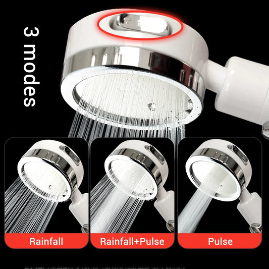 VEHHE 3 Models High Pressure SPA Adjustable Shower Head ABS Plastic Rainfall Water Saveing Handheld Detachable ShowerHead