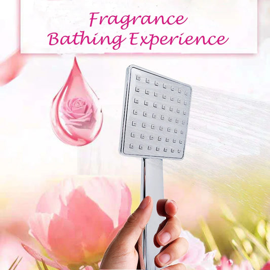 VEHHE Aromatherapy Square Shower Head Silicon holes Anti-blocking Romantic fragrance bathing ABS plastic Eletroplated mirror