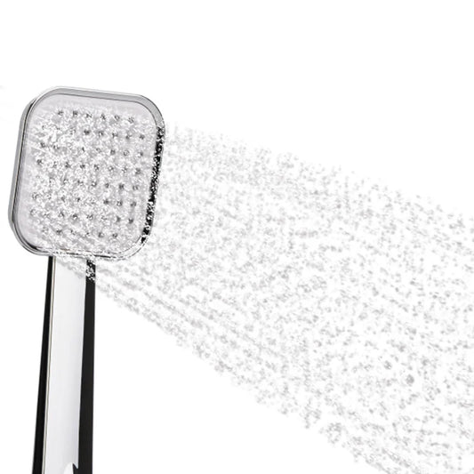 VEHHE Square Bathroom Filter Shower Head Silver ABS Chrome Handheld Shower 10cm Water Saving Showerhead