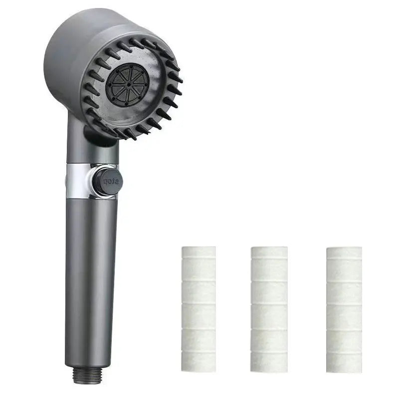 Vehhe High Pressure Black Spa Shower Head Water Saving Holder Filter and Hose Sets Rainfall Bathroom Accessary Pressurized Nozzle