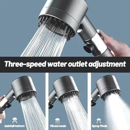 Vehhe High Pressure Black Spa Shower Head Water Saving Holder Filter and Hose Sets Rainfall Bathroom Accessary Pressurized Nozzle