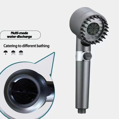 Vehhe High Pressure Black Spa Shower Head Water Saving Holder Filter and Hose Sets Rainfall Bathroom Accessary Pressurized Nozzle