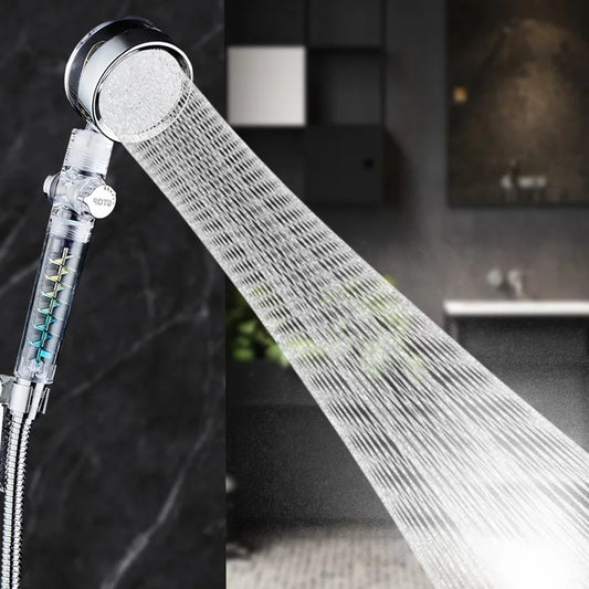 VEHHE 2022 360 Degrees Rotating Turbocharged Shower Head with Small Fan High Pressure Hand-held Spray Nozzle Bathroom Accessories