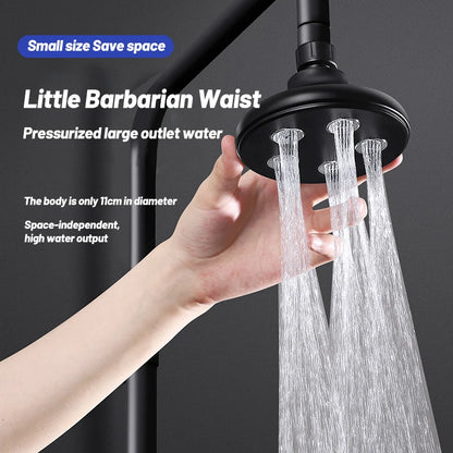 VEHHE NEW Black High Pressure Mini Rainshower Magic Water Flow Rainfall Shower Head Water- saving Bathroom Accessories Showerhead