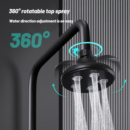 VEHHE NEW Black High Pressure Mini Rainshower Magic Water Flow Rainfall Shower Head Water- saving Bathroom Accessories Showerhead