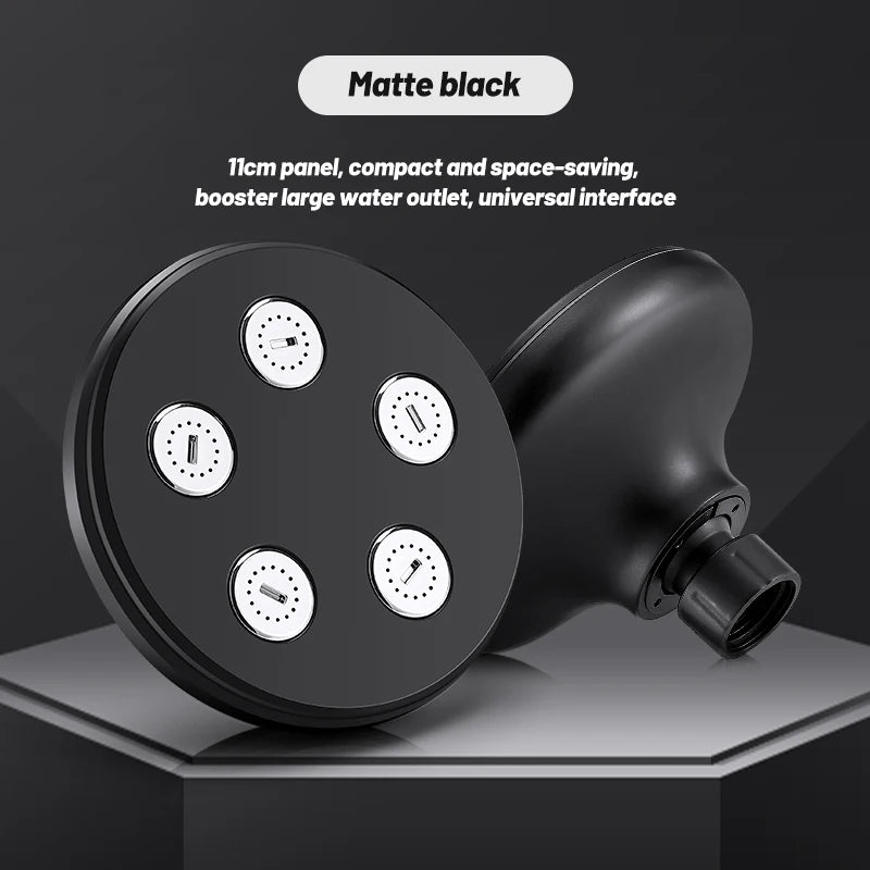 VEHHE NEW Black High Pressure Mini Rainshower Magic Water Flow Rainfall Shower Head Water- saving Bathroom Accessories Showerhead