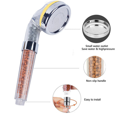 Vehhe Skin Care Anion SPA Rainfall Shower Head Vitamin C Filter Cartridge Lemon/Lavender/Rose Citrus Fruit Aroma Handheld